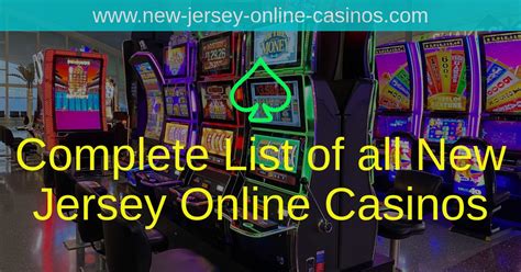 list of online nj casinos